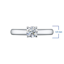 Помолвочное кольцо из комбинированного золота с бриллиантом выращенным