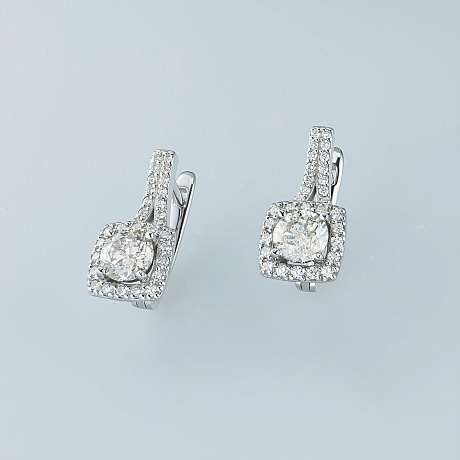 Серьги из белого золота