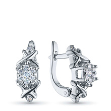 Серьги из белого золота