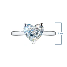 Кольцо из белого золота с бриллиантом