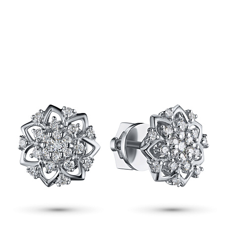 Пусеты из белого золота