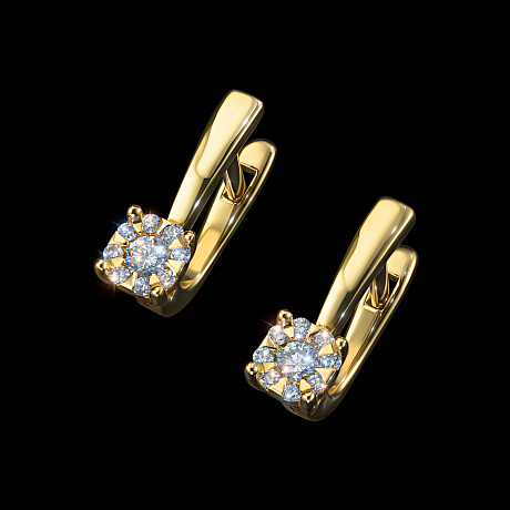 Серьги из желтого золота