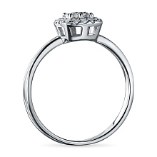 Кольцо из серебра c бриллиантами