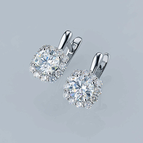 Серьги из белого золота