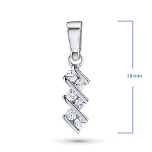 Подвеска из белого золота c бриллиантами