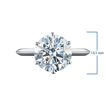 Помолвочное кольцо из белого золота с бриллиантом
