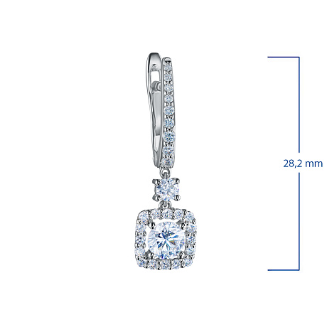 Серьги из белого золота