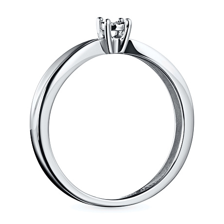 Кольцо из белого золота с бриллиантом