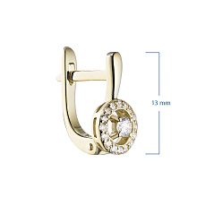 Серьги из желтого золота с бриллиантами