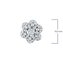 Пусеты из белого золота c бриллиантами