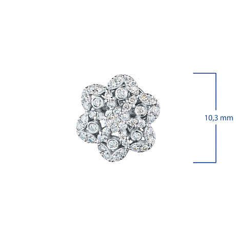 Пусеты из белого золота