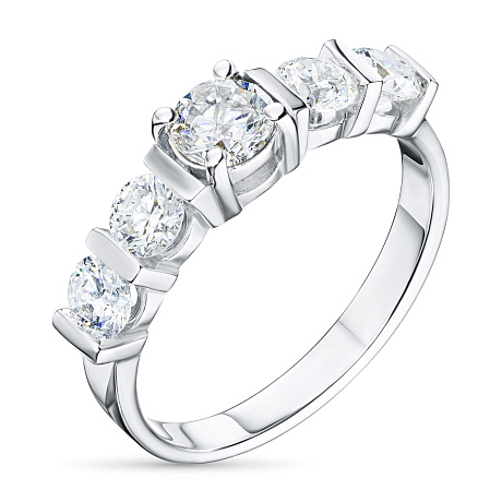 Классическое кольцо из комбинированного золота с бриллиантами