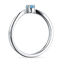 Помолвочное кольцо из серебра с топазом