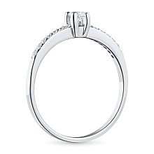 Кольцо из серебра c бриллиантами