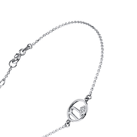 Браслет из комбинированного золота с бриллиантом