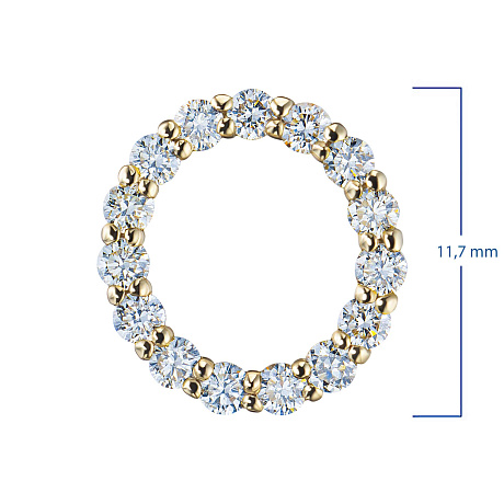 Подвеска из желтого золота с бриллиантами