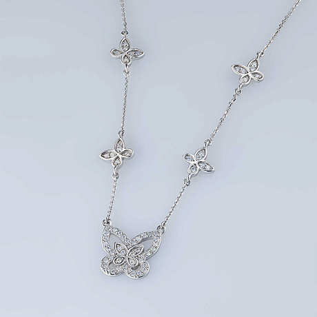 Колье из белого золота