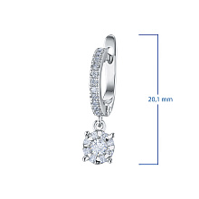 Серьги из белого золота c бриллиантами