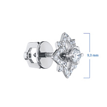 Пусеты из белого золота с бриллиантами