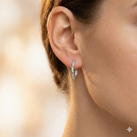 Серьги из белого золота