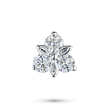 Подвеска из комбинированного золота с бриллиантами