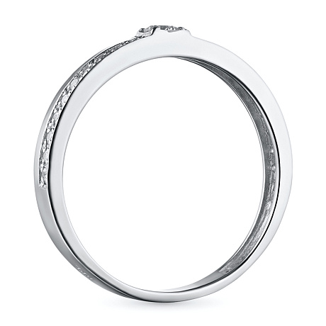 Кольцо из комбинированного золота с бриллиантами