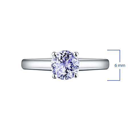 Кольцо из серебра с танзанитом