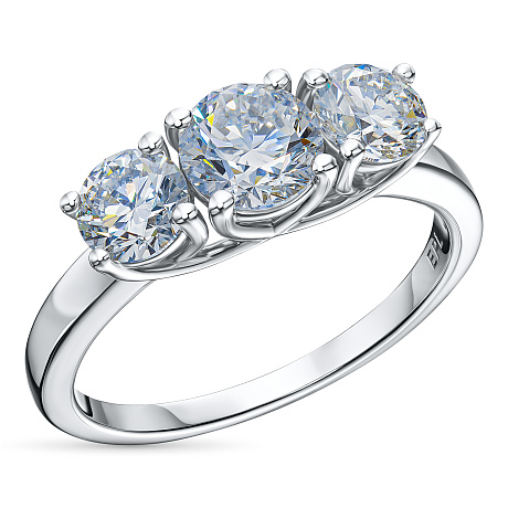 Кольцо из белого золота