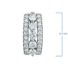 Серьги из белого золота c бриллиантами