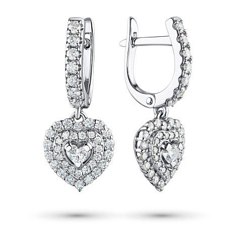 Серьги из белого золота