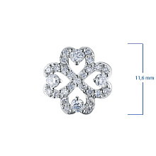 Классическая подвеска из серебра c бриллиантами