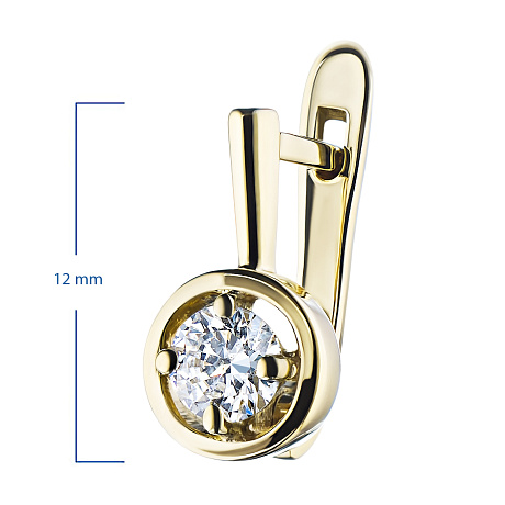 Серьги из желтого золота с бриллиантами