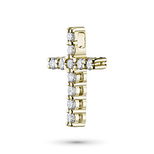 Подвеска из желтого золота c бриллиантами
