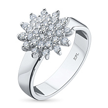 Кольцо из белого золота c бриллиантами