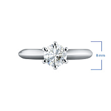 Помолвочное кольцо из комбинированного золота с бриллиантом