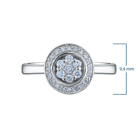 Кольцо из белого золота