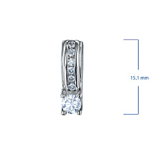 Классическая подвеска из белого золота c бриллиантами