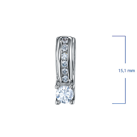 Классическая подвеска из белого золота