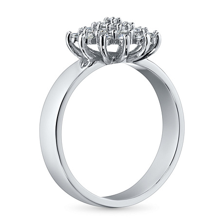 Кольцо из комбинированного золота с бриллиантами