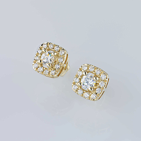 Пусеты из желтого золота