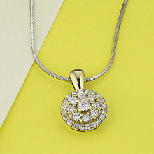 Подвеска из желтого золота с бриллиантами