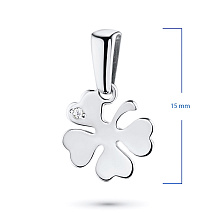 Подвеска из белого золота с бриллиантом