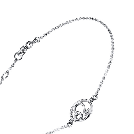 Браслет из комбинированного золота с бриллиантом