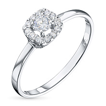 Кольцо из белого золота c бриллиантами