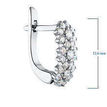 Серьги из серебра c бриллиантами