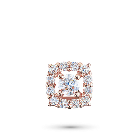 Классическая подвеска из красного золота