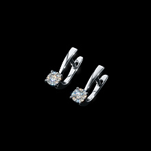 Серьги из белого золота c бриллиантами