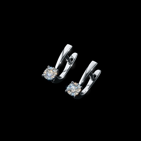 Серьги из белого золота