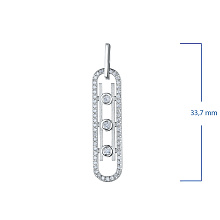 Подвеска из белого золота c бриллиантами