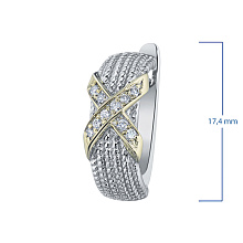 Серьги из комбинированного золота с бриллиантами